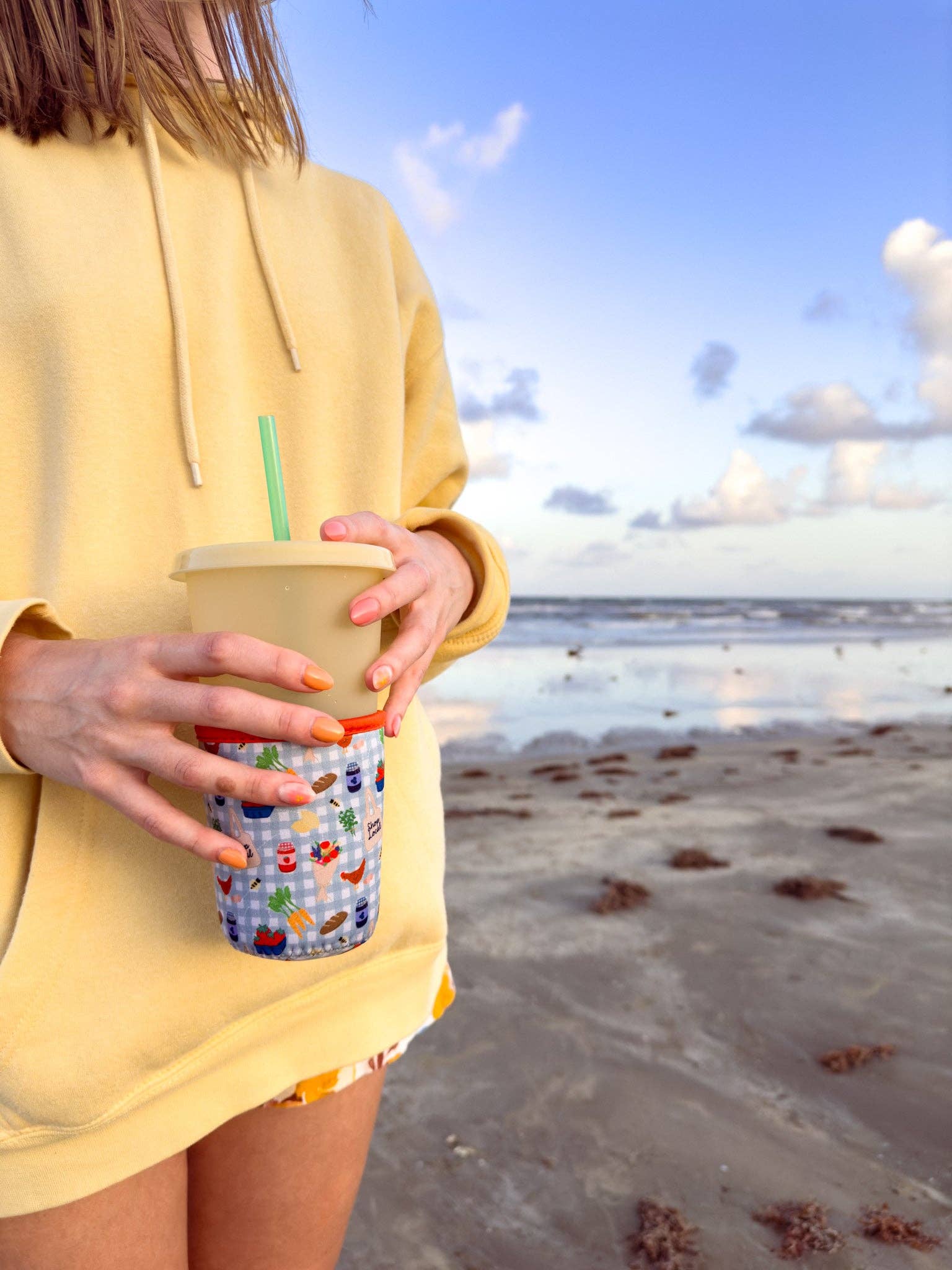 Dear Reader Designs - Wholesale Drink Huggers & Koozies - Farmer's Market Drink Sleeve1