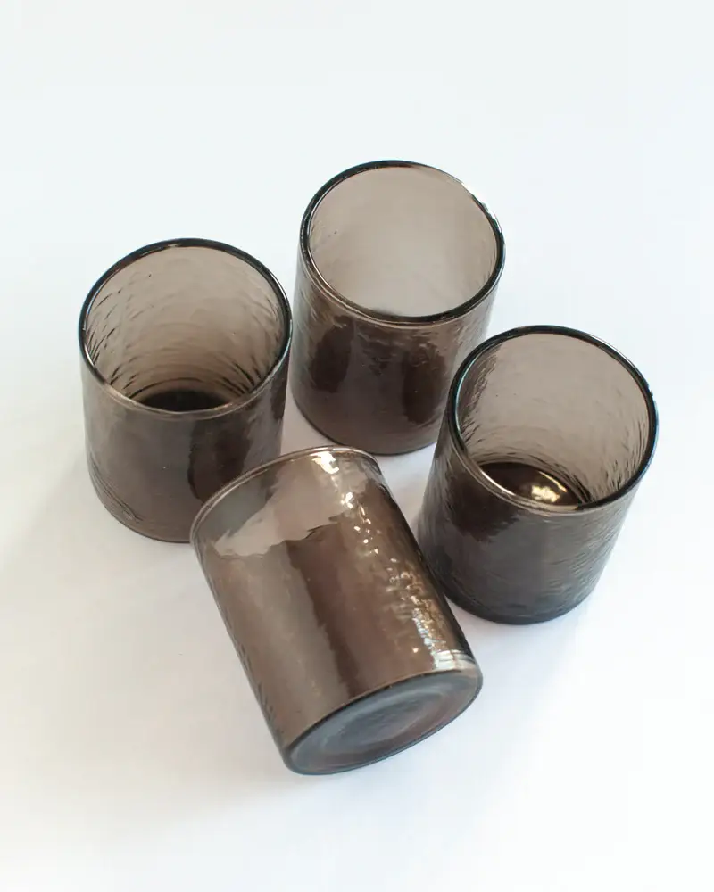 Creative Women Australia – Copo/caneca por atacado – Conjunto de 4 Copos de Vidro Martelado e Soprado à Mão5