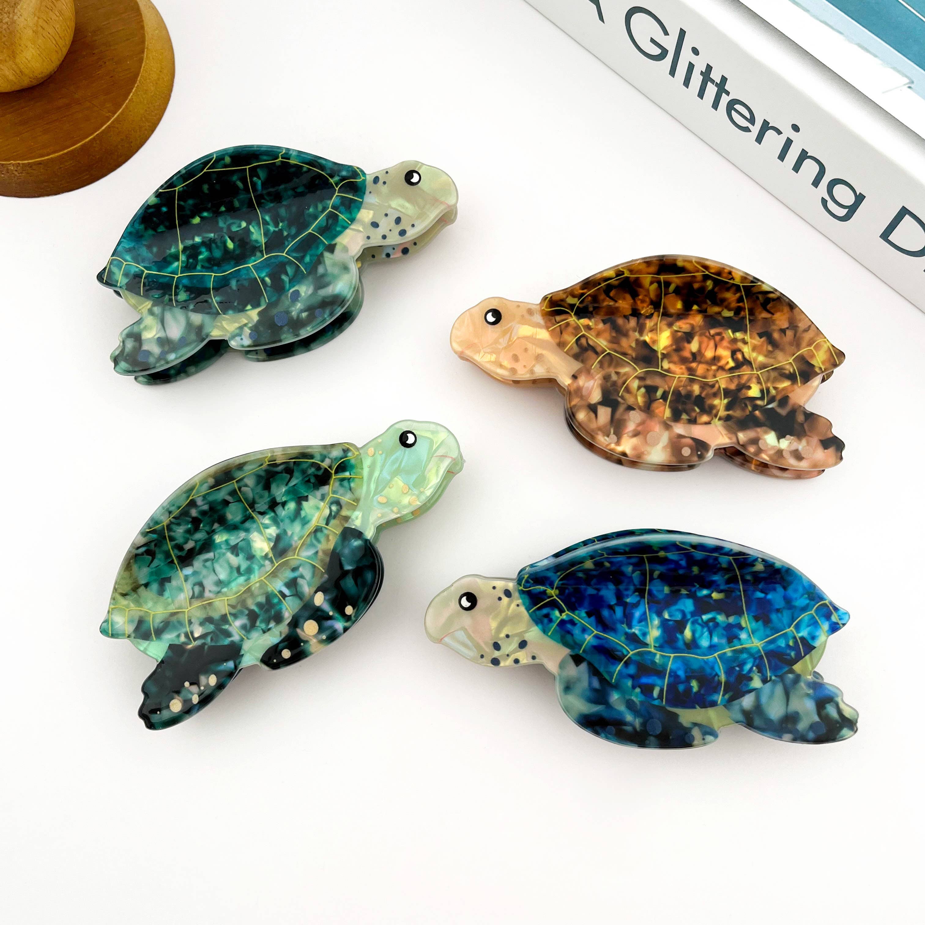 SoapElenGlen - Vendita all'ingrosso Fermaglio per capelli - Donna - Fermaglio per Capelli a Forma di Tartaruga Marina, Accessorio per Capelli Ispirato all'Oceano6