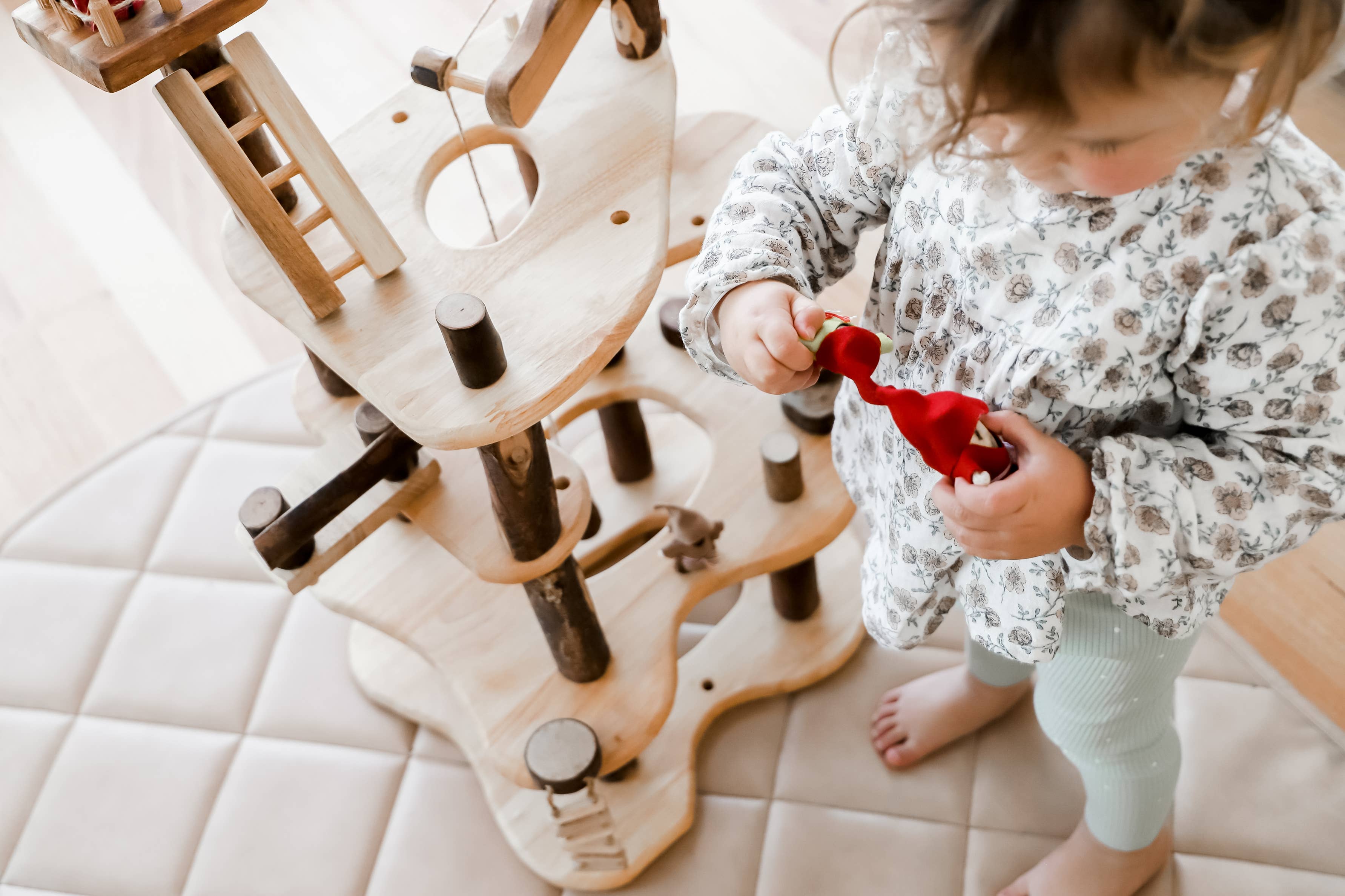 QToysUSA - Wholesale Wood Toy - Kids - Three level tree house play set3