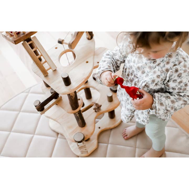 QToysUSA - Wholesale Wood Toy - Kids - Three level tree house play set3