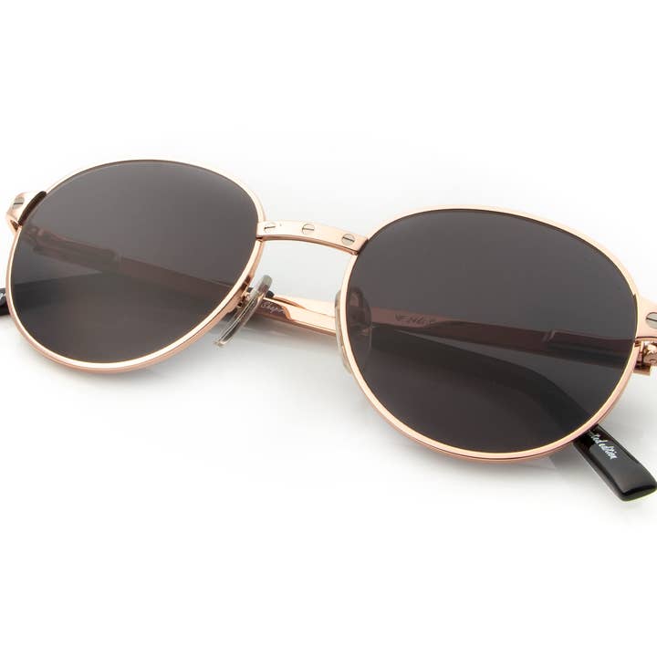 Love Kollektion: Miami Vice 24kt Roségold (Tiefschwarz) für den Großhandel von Vintage Frames Company
