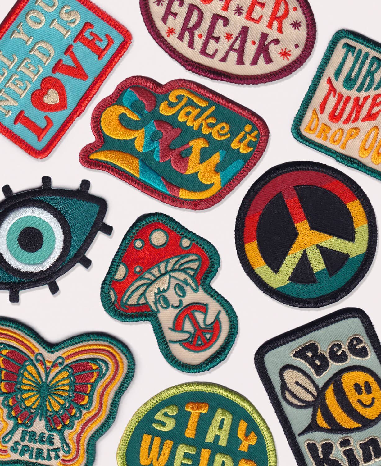 Soul Flower - Wholesale Patch - Vintage vibes strijkapplicatie assortiment - 50 patches1