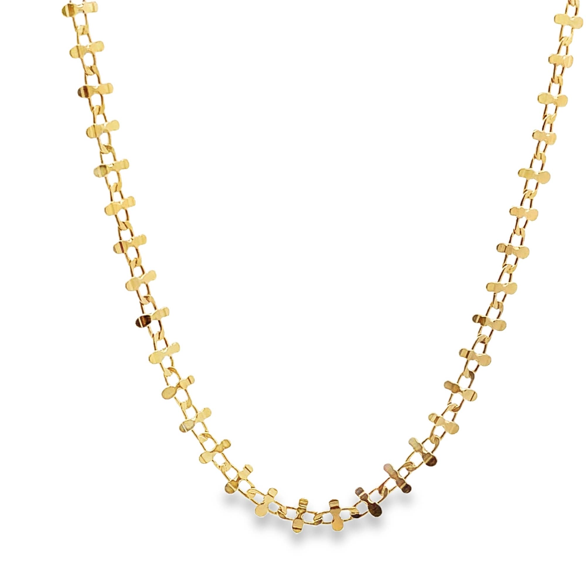 MIA Jewelry - Wholesale Link & Chain Necklace - 18K Gold Filled Double Fringe Necklace Chain0