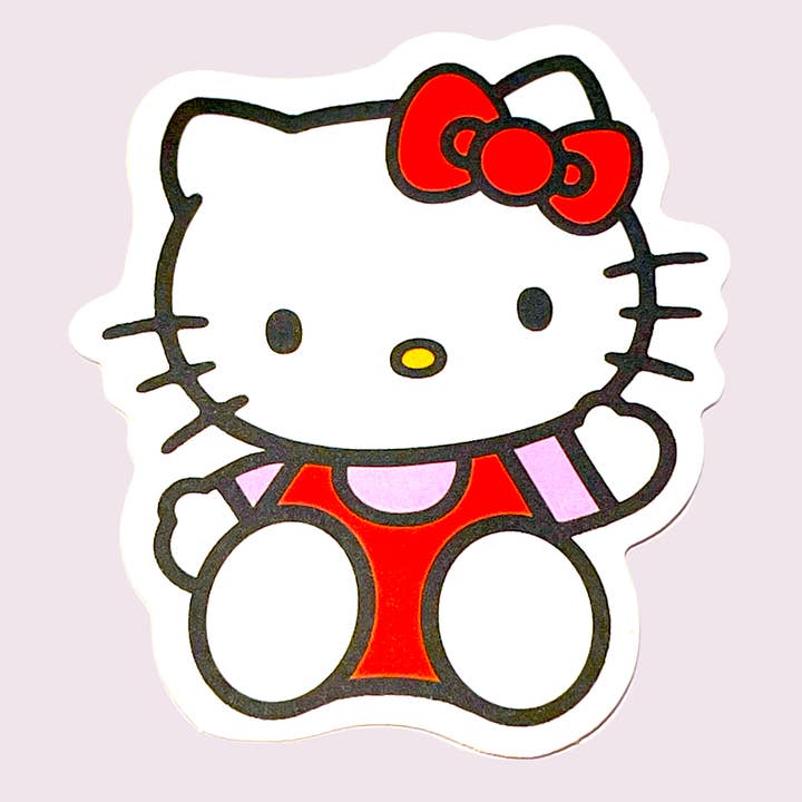 Hello Kitty Waving Sticker for wholesale by cutandcropped