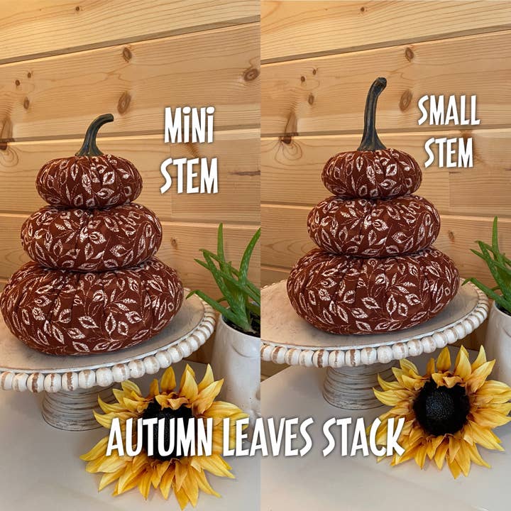 Leanne Bruce Co. - Wholesale Decorative Tabletop Object - Fabric Pumpkin Tiered Stacks Colorful Statement Centerpiece2