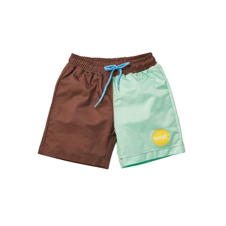 Tyoub Kids Quick Dry Boardshorts  Recycled Material Mint for wholesale by Tyoub