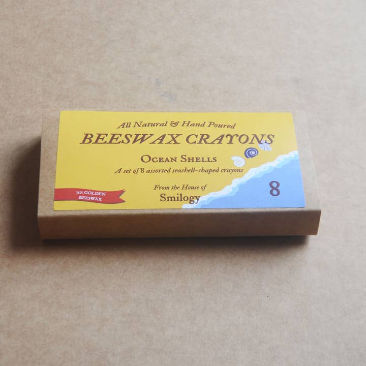 Smilogy Kids Ltd - Wholesale Crayons – Child & baby - Ocean Shells 8 Natural Beeswax Seashell Crayons3