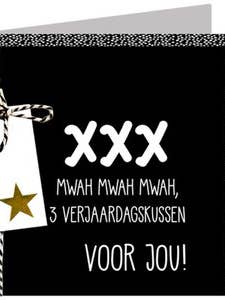 Biglietto di auguri Happy Wishes - Box 115 per la vendita all'ingrosso da parte di POSkaart | De Groot Design