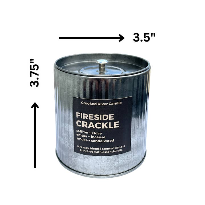 Crooked River Candle - Wholesale Jar/Filled Candle - Christmas Cabin-Holiday Candle-Rustic Tin with Lid-Wood Wick5
