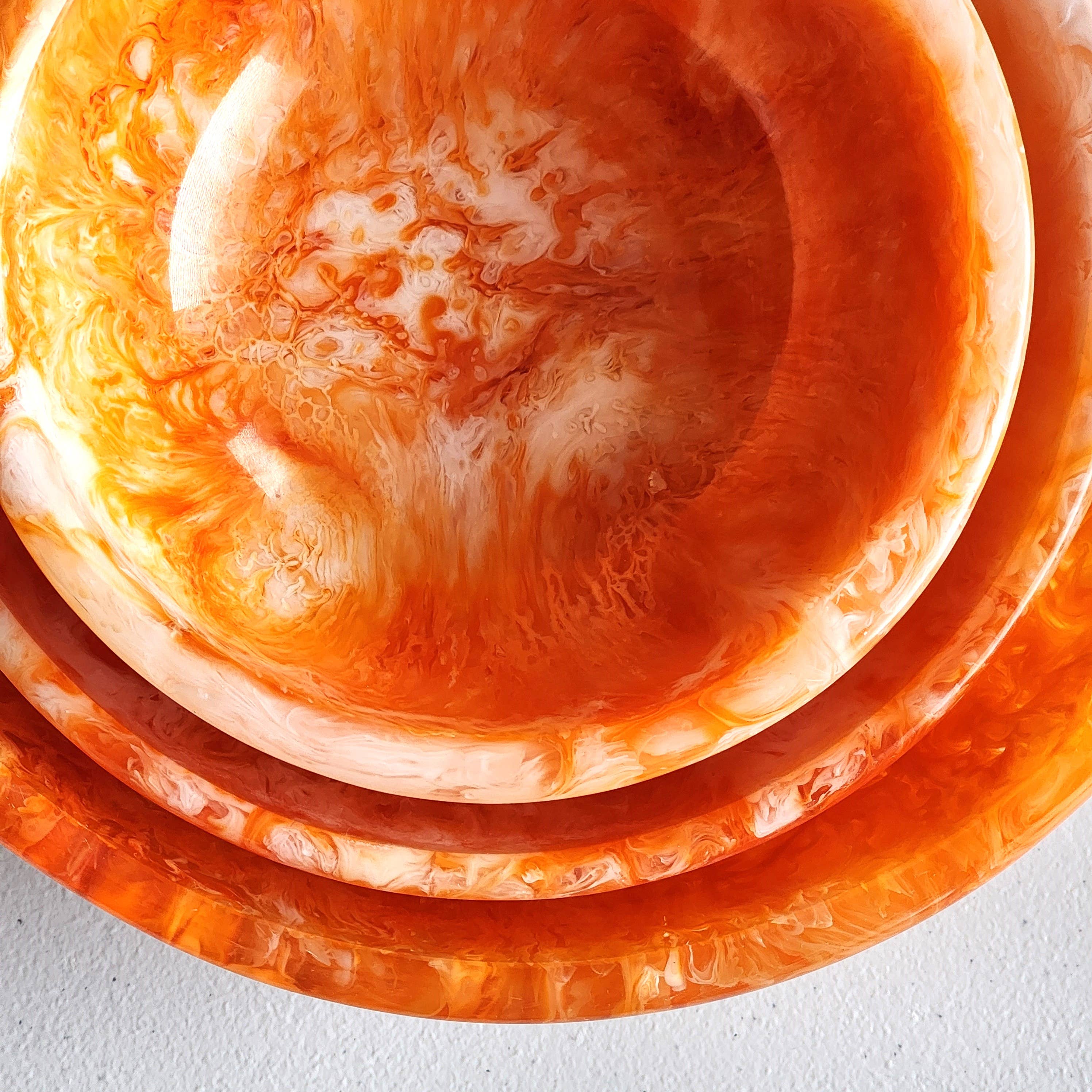 Gibb & Daan – wholesale Serveringsskål – Serveringsskålar - Set med 3 skålar - Handgjuten harts10