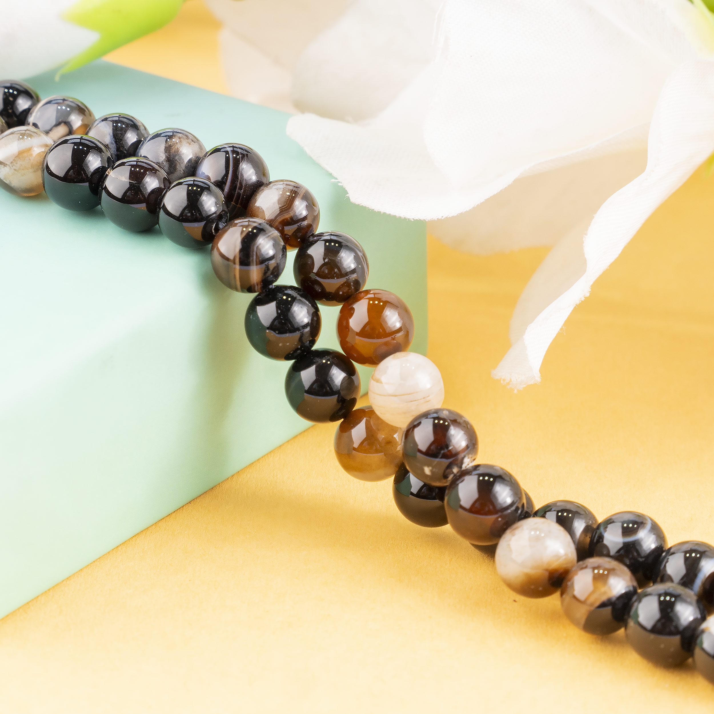 Soothing Crystals Beads - Wholesale Beads - Crystal Jewelry Beads |Black Sulemani Agate |Gemstone Healin2