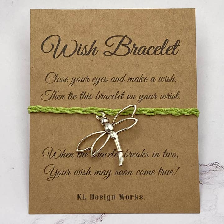 KL Design Works - Wholesale Charm/Dangle Bracelet - Wish Bracelet - Dragonfly