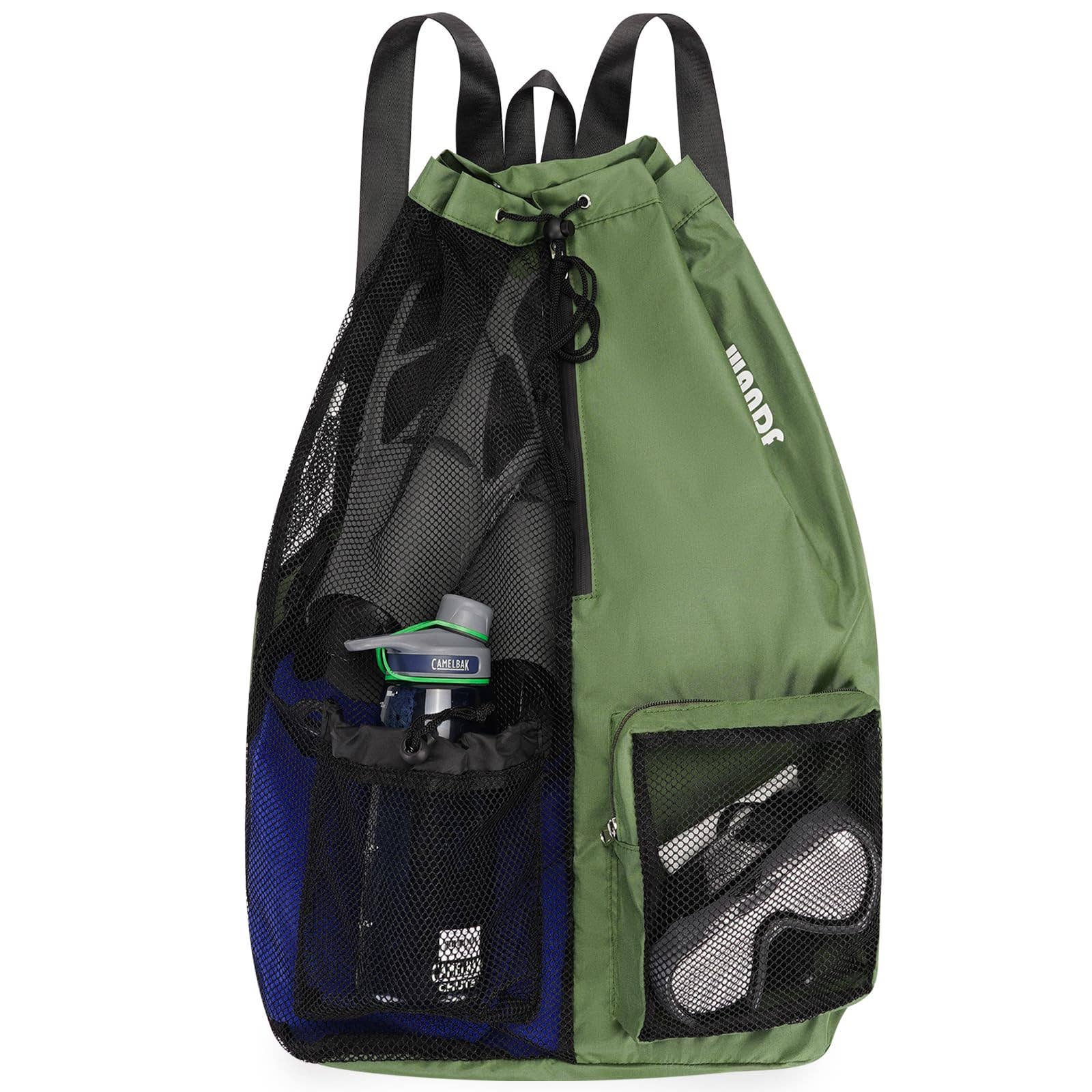 wandf - Wholesale Beach Bag - WANDF Mesh Drawstring Backpack with Wet Pocket Beach Bag62