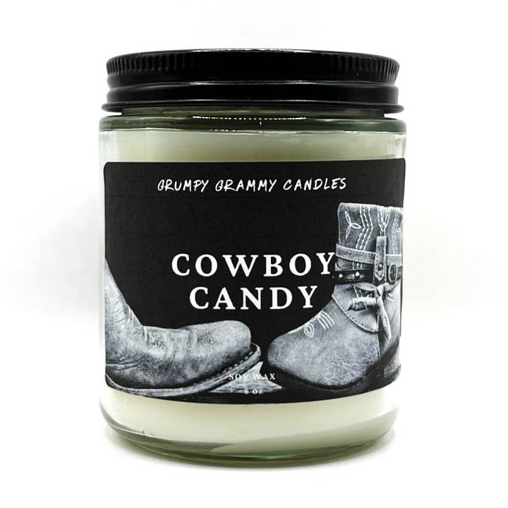 Cowboy Candles for wholesale by Grumpy Grammy Candles
