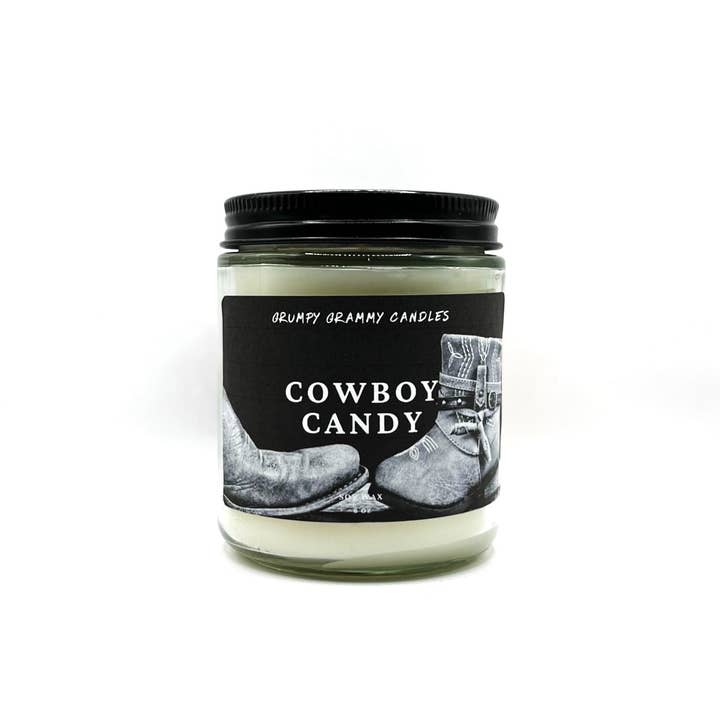 Cowboy Candles for wholesale by Grumpy Grammy Candles