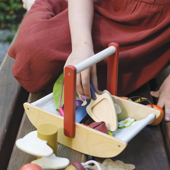 Tender Leaf Toys - Vente Lot de jouets – enfant - Trug de cueillette en bois sauvage5