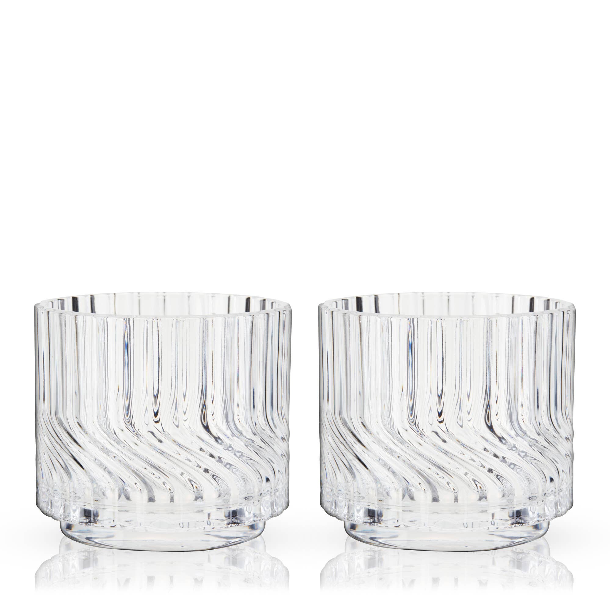 Viski - Wholesale Cocktail/Liquor Glass - Zephyr Crystal Lowball Tumblers Set of 22
