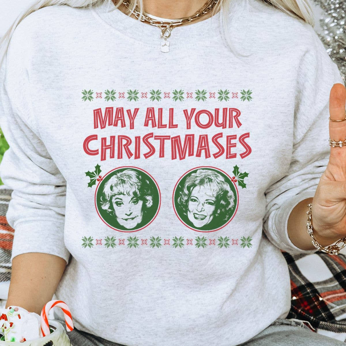 Cendres Que tous vos Noëls soient blancs - Sweatshirt de Noël en vente sur Faire0