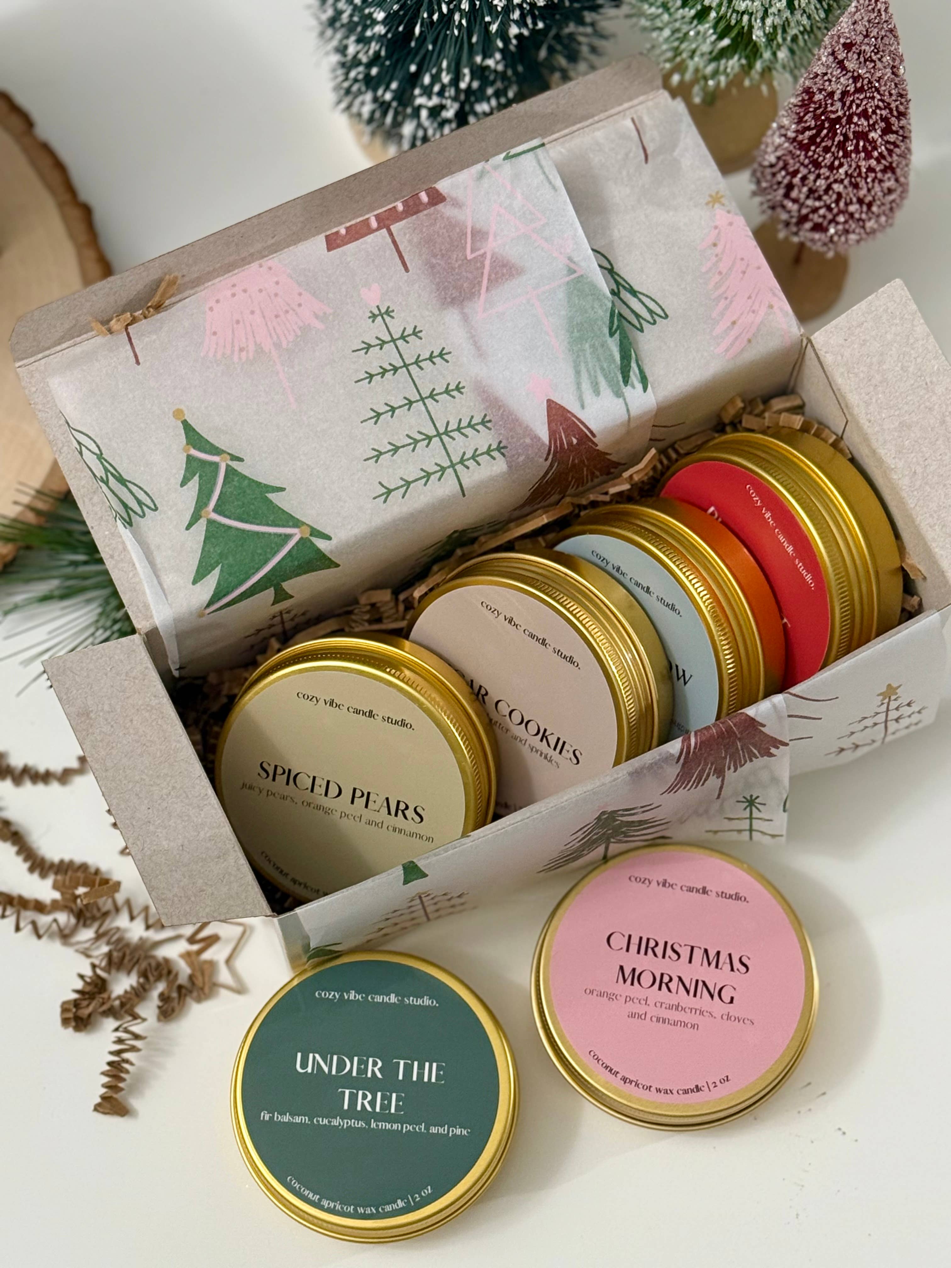 Cozyvibecandlestudio - Wholesale Travel Candles - 2oz Travel Candle Tin | Holiday + Winter Collection3