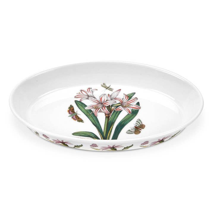 Botanic Garden Oval Baking Dish (Belladonna Lily) for wholesale by Portmeirion, Spode, Pimpernel, Nacthmann, Wrendale Designs