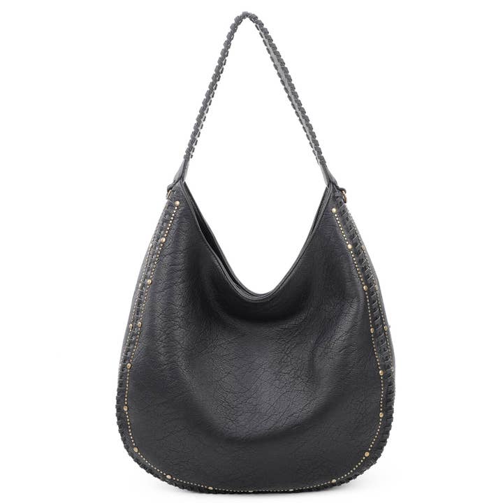 The Classic Vegan Leather Memphis Adjustable Hobo Tote Bag for wholesale by AMPERE CREATIONS
