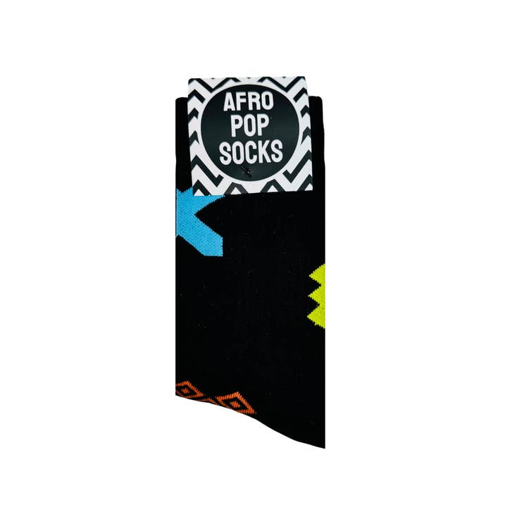 Afropop - Wholesale Socks – Unisex - Black Adinkra Sports Socks | Afropop Socks3