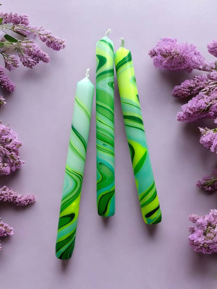 CHARTREUSE SWIRL - Marbled for wholesale by The Colour Emporium