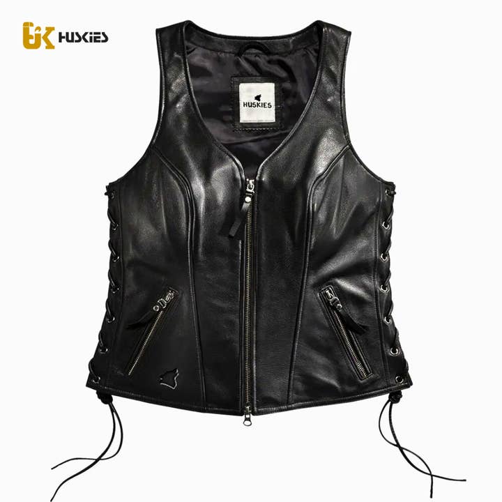 Leather Vest | Moto Racer - Women for wholesale by Atelier Huskies