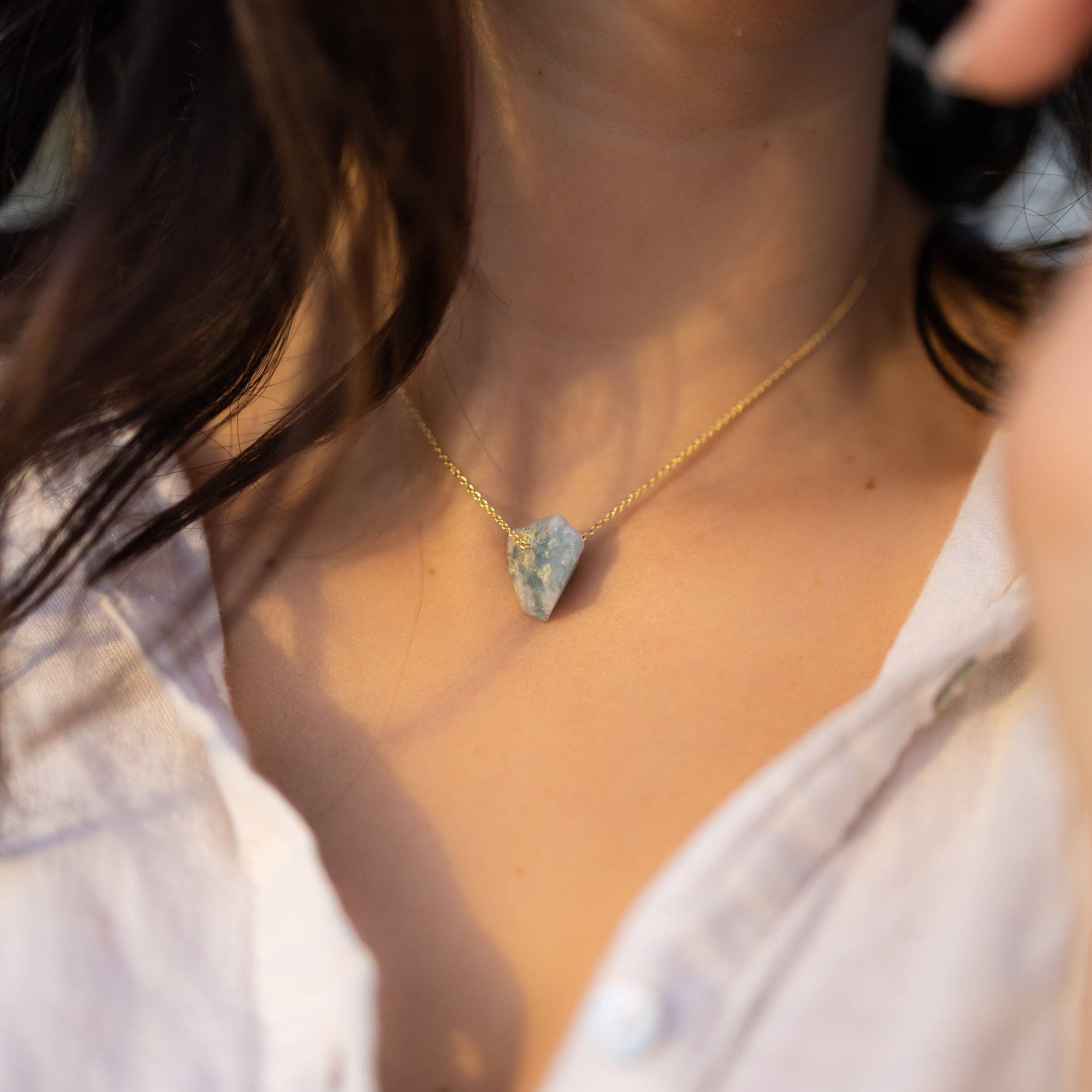 Soul Charms - Wholesale Pendant/Charm Necklace - Dainty Raw Crystal 14K Gold, Silver Birthstone Necklace10