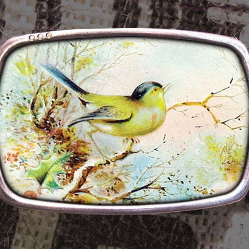 Vintage Limoges Bird Belt Buckle for wholesale by Regan Flegan