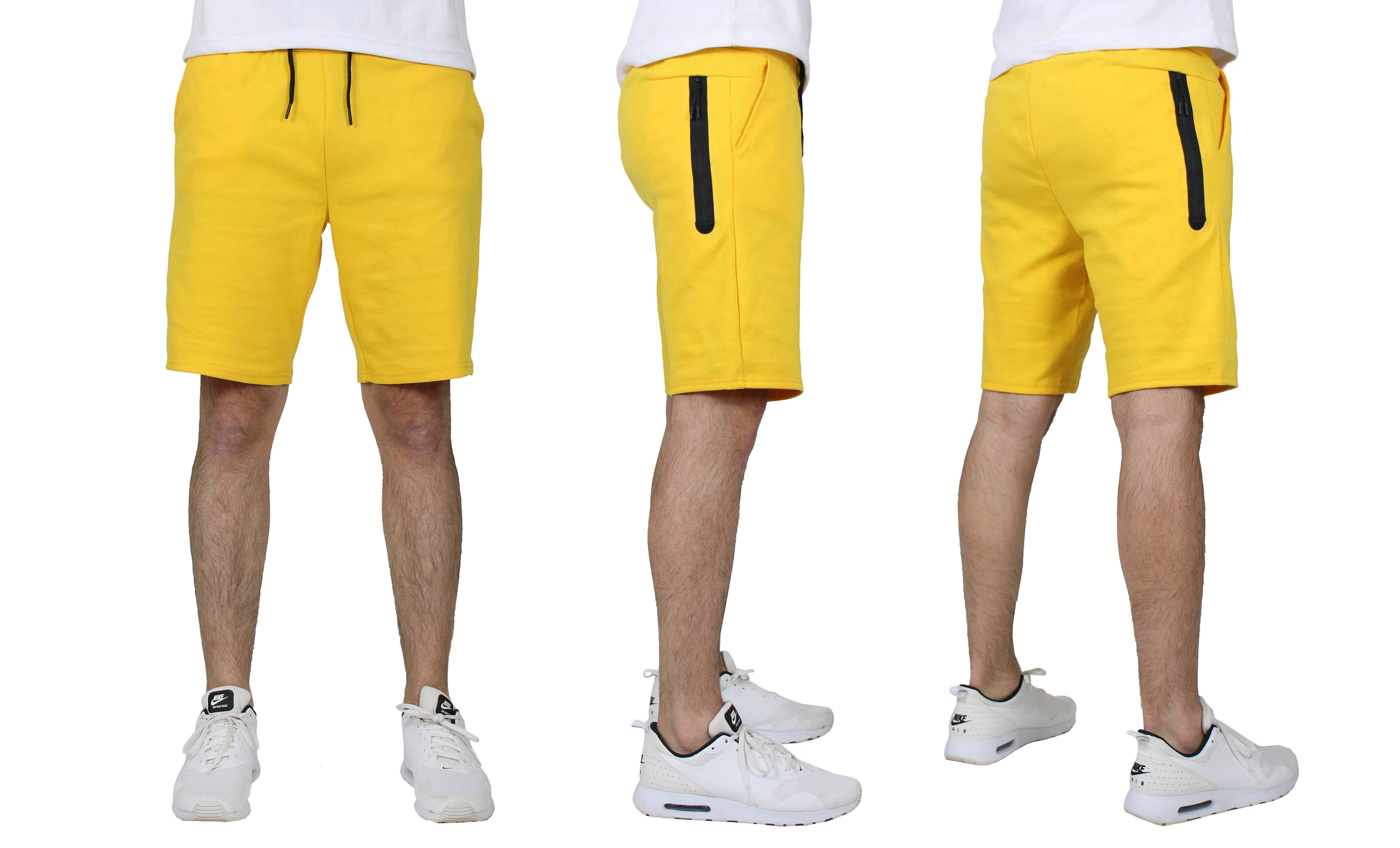 Galaxy By Harvic – wholesale Athletic shorts – Men's – Men's Tech Fleece Performance Shorts With Heat Seal Zipper2