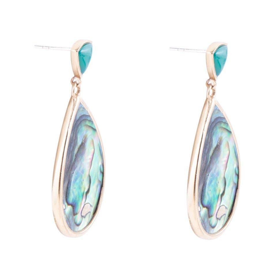 Barse Jewelry - Wholesale Dangle Earrings - Epiphany Abalone Post Drop Earrings2