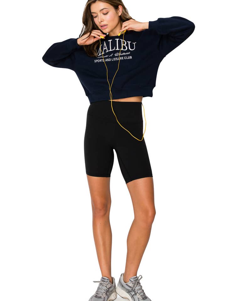 NAVY LAZY SUNDAY MALIBU EMBO SWEATSHIRT / 09820JFT823EM831 for wholesale on Faire