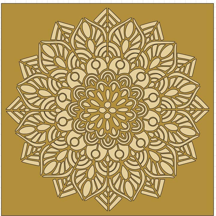 Pochoir floral en forme de mandala pour la vente par Belle Stencils