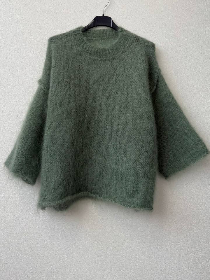 NOELINE - Wholesale Knit Sweater - Women's - 80% kid mohair sweater 30217