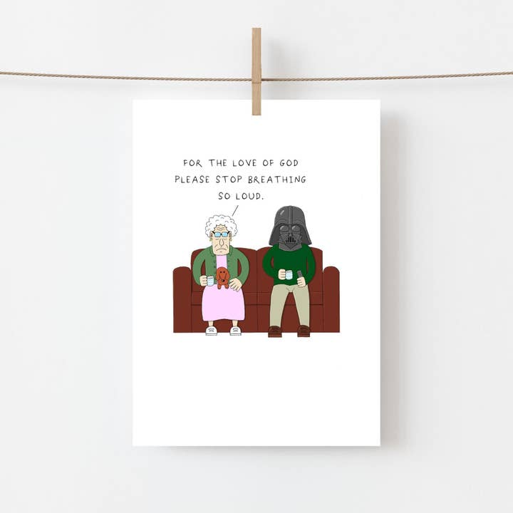 Stop Breathing So Loud Anniversary Card for wholesale by AJS STUDIOS