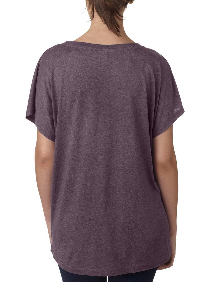 Mad Love Shop - Wholesale Screen Printed T-Shirt - Women's - Purple Dolman Top with Flowering Branches Print 5