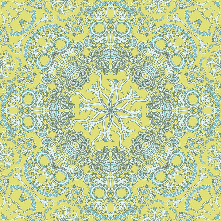 Dia de los Muertos - Mictlan Wallpaper for wholesale by Detroit Wallpaper Co.