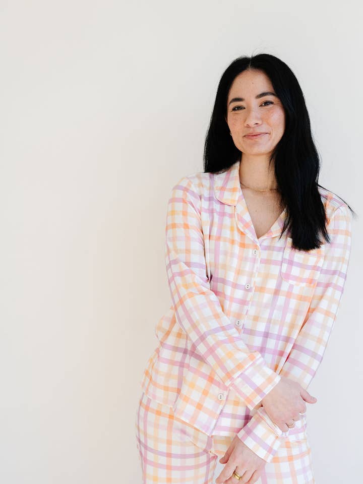 Women's Button Down Set in Hopscotch for wholesale by Plain Jane