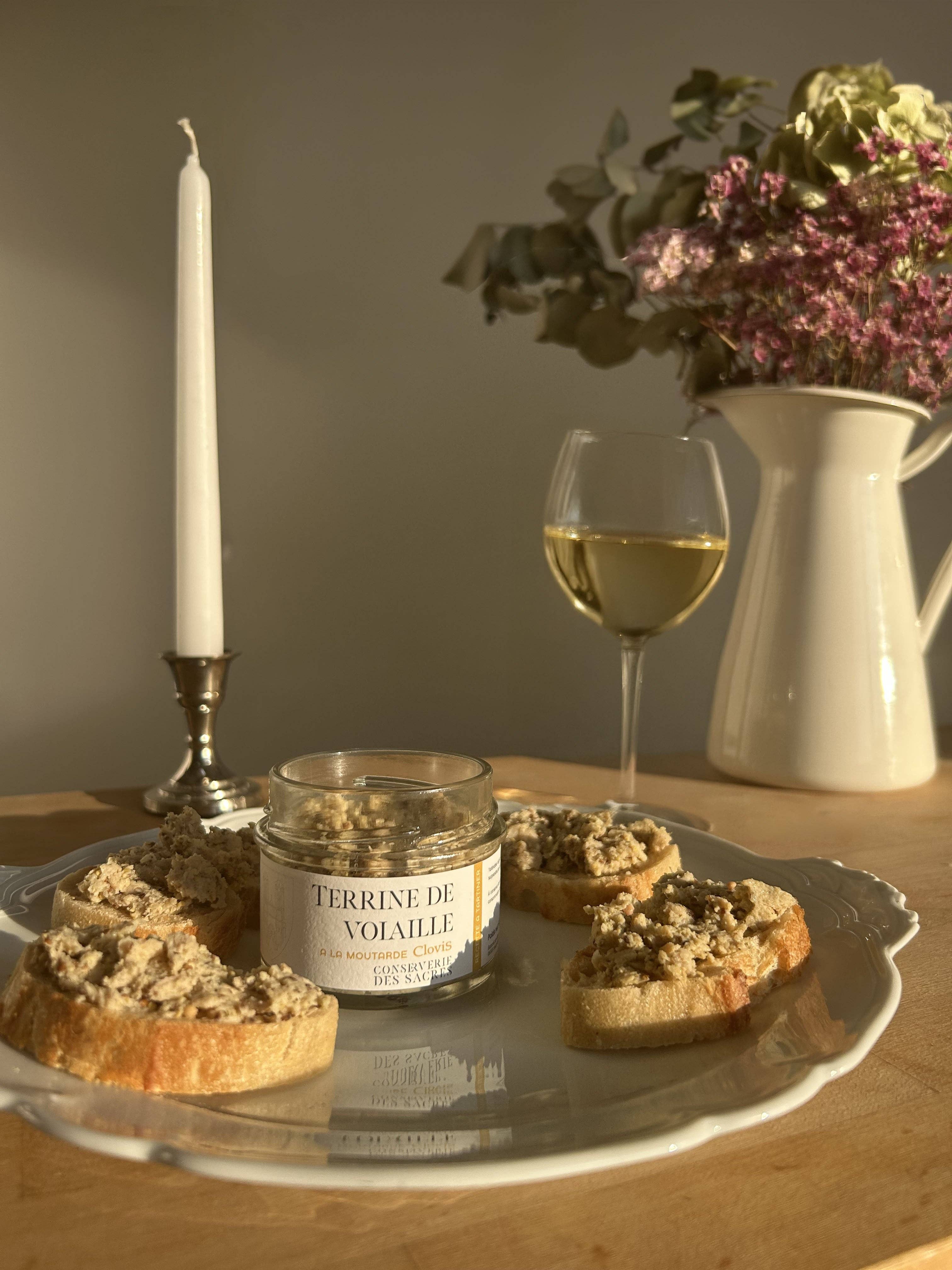 Conserverie des Sacres - Vendita all'ingrosso Carne di pollo - Terrina di pollame con senape Clovis1