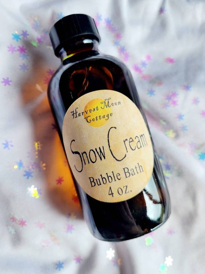 Snow Cream Bubble Bath for wholesale by Harvest Moon Cottage Bath and Body