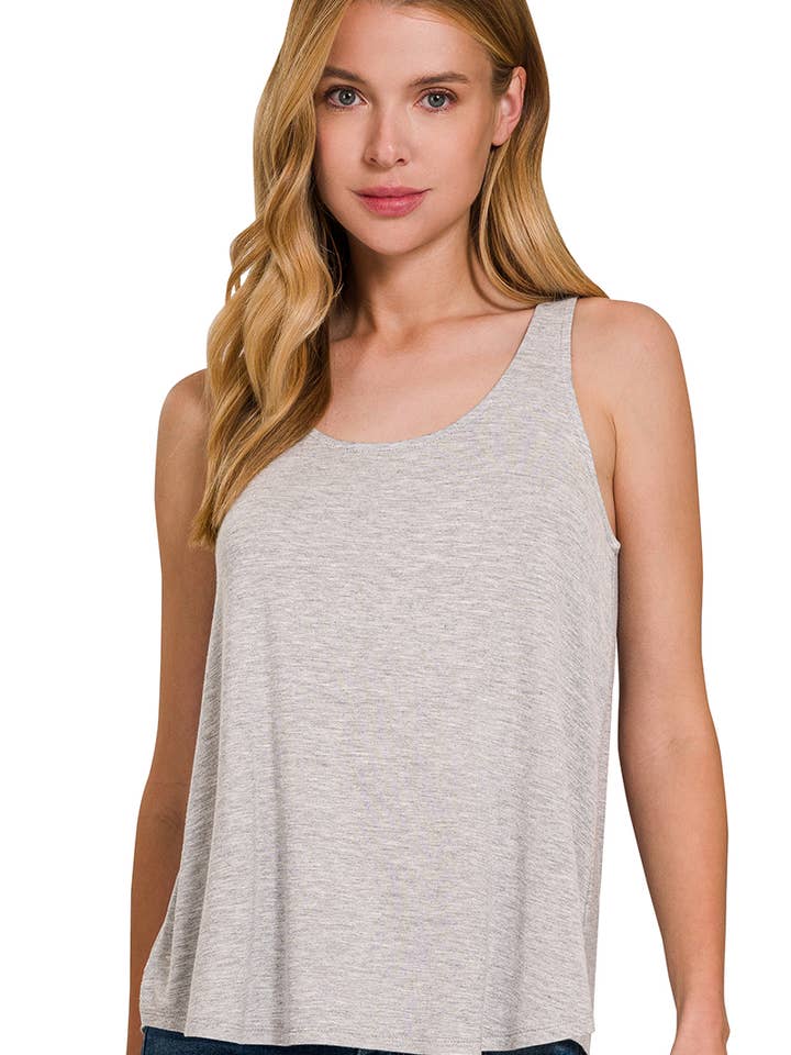 ...0614 Flowy Rayon Sleeveless Tank Top SI-26292 for wholesale by 42POPS