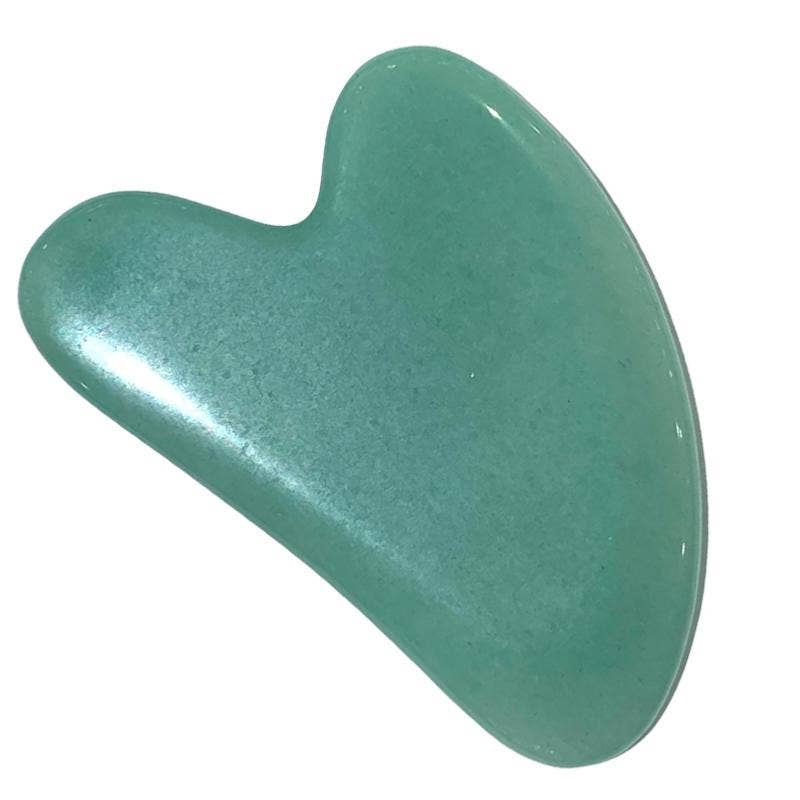 La Boîte à Cailloux - Wholesale Gua Sha Tool - Green Aventurine Heart Gua Sha Brazil A 80mm0