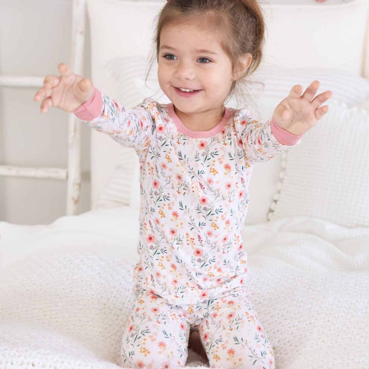 Caden Lane - Wholesale Sleepwear Set - Kids - Winnie's Wildflowers Two Piece Pajama Set9