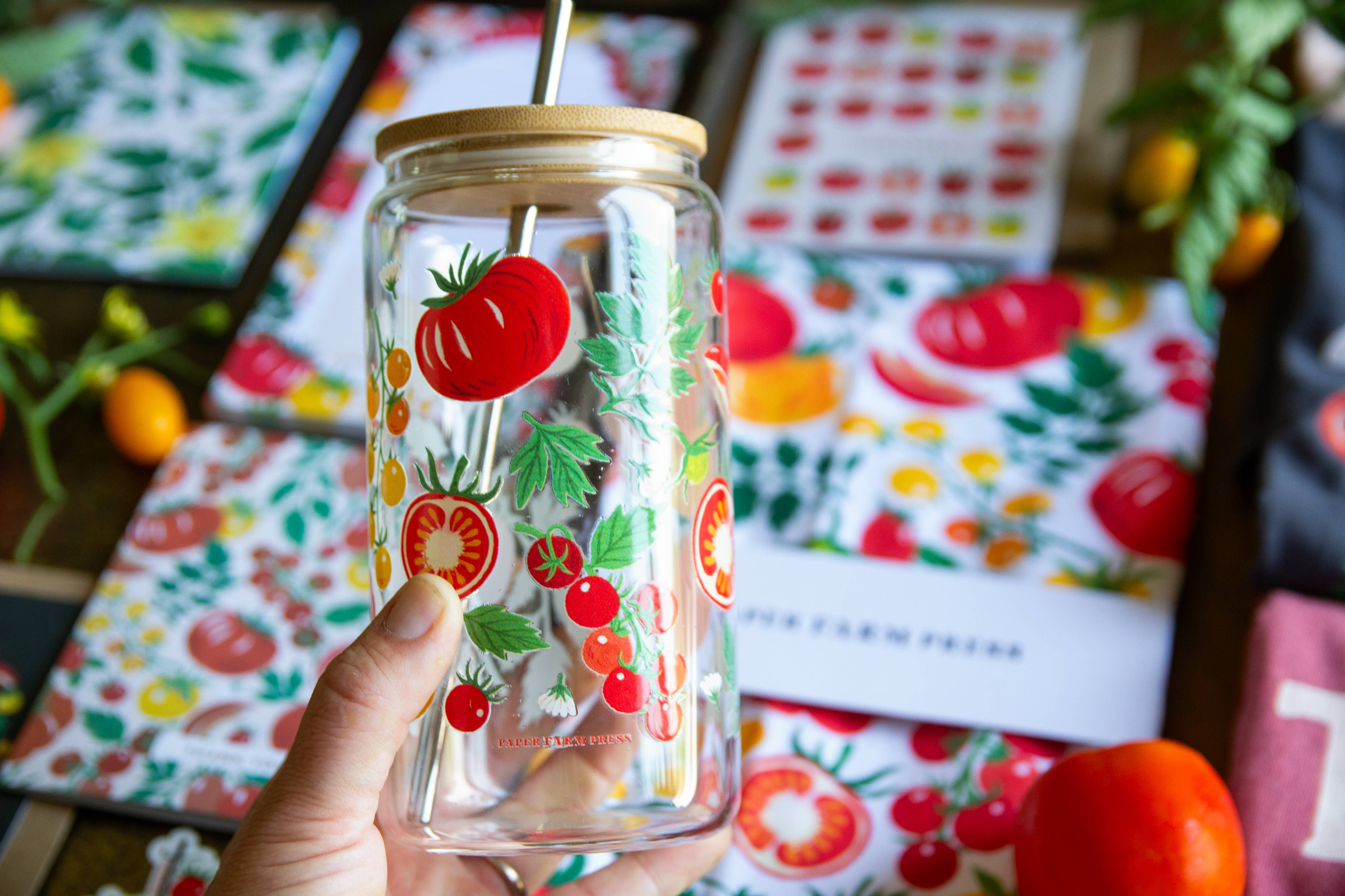 Paper Farm Press - Wholesale Drinking Glass/Cup - Tomato Vine Glass Can5
