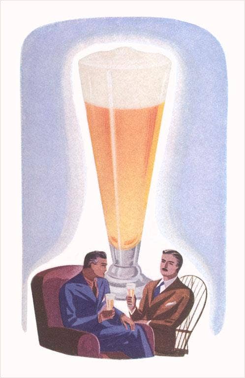 Found Image Press - Wholesale Postcard - Postcard BV-354 Pilsner Glass of Beer0