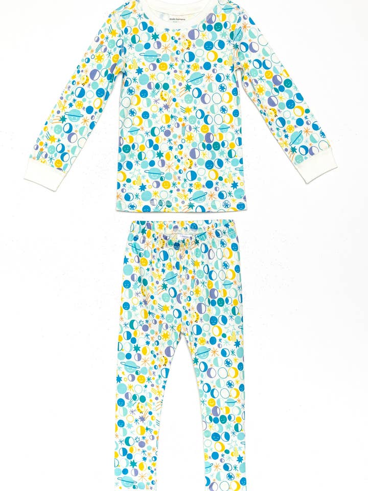 Many Moons Organic Pima Cotton Pajama Set for wholesale by Dodo Banana