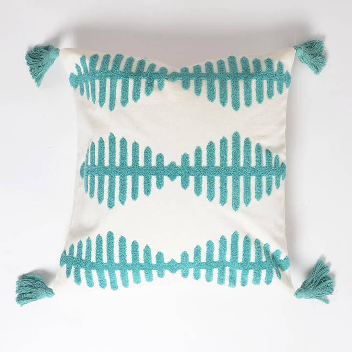 Broderet krikand kvastet pudebetræk for engroshandel hos IndieRoots