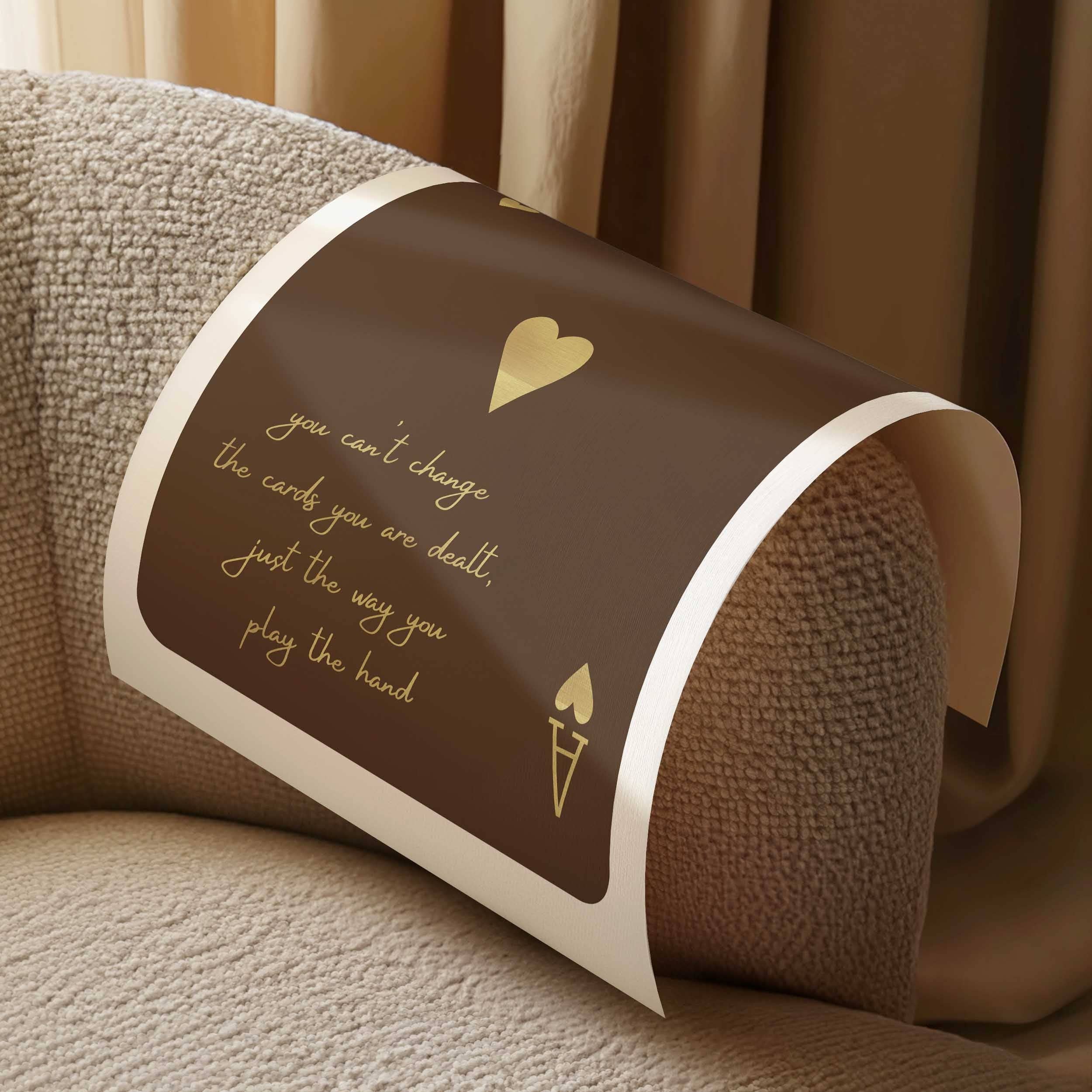 D'LUXE PRINTS - Wholesale Poster - The Cards You Are Dealt Print Brown/Gold7